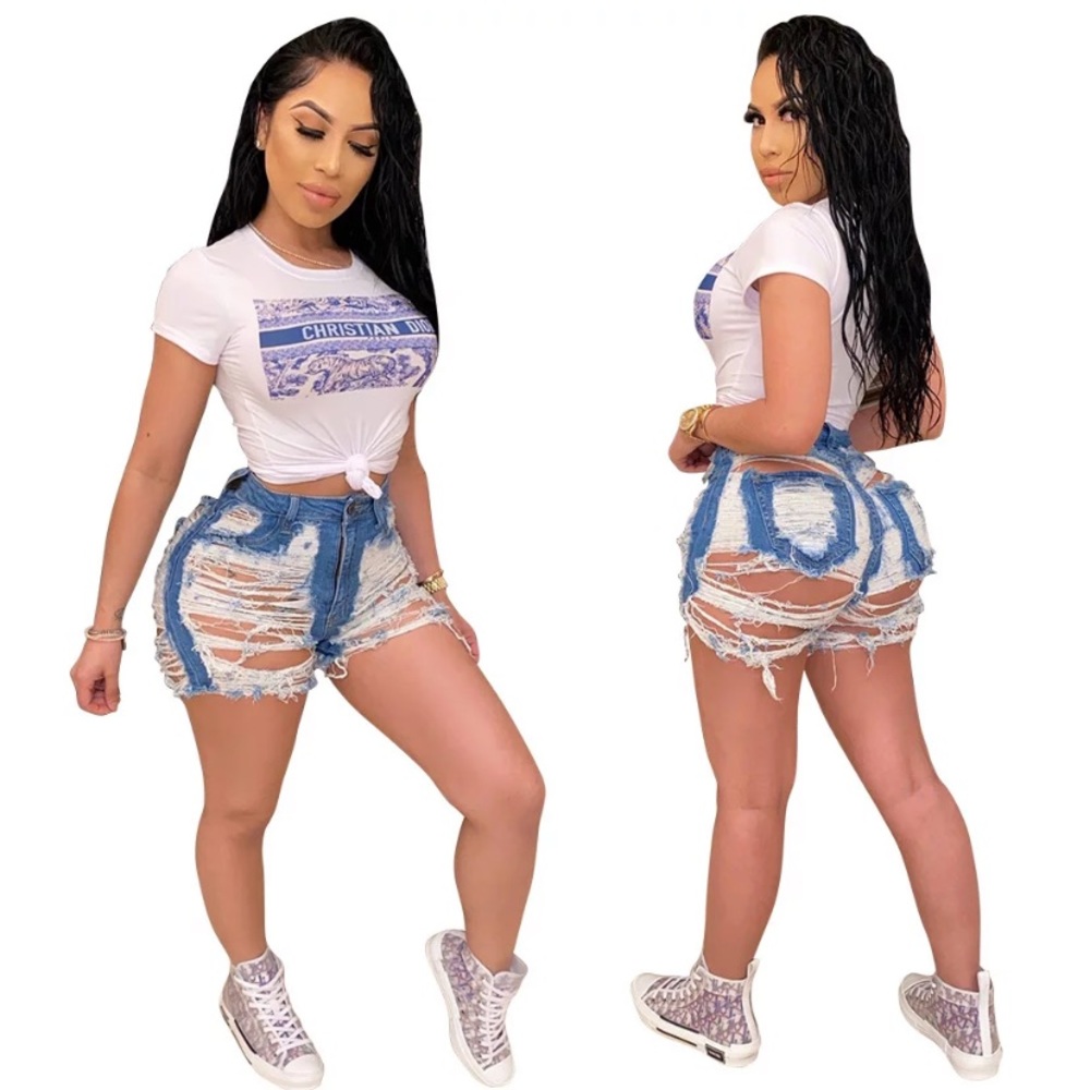 High Waisted Ripped Jeans - Picture 2 of 3